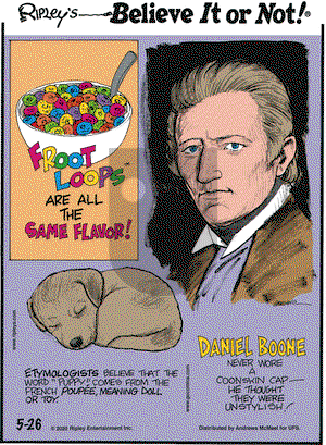Ripley's Believe It or Not on Tuesday May 26, 2020 Comic Strip