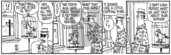 Monty on Tuesday November 18, 2003 Comic Strip