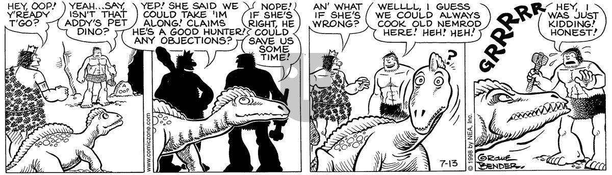 Alley Oop - Monday July 13, 1998 Comic Strip