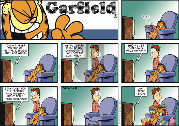 Garfield on Sunday July 29, 2012 Comic Strip