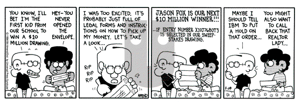 FoxTrot on Friday January 10, 1997 Comic Strip