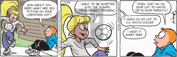 Cleats - Tuesday November 27, 2007 Comic Strip