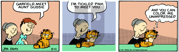 Garfield on Friday August 14, 1981 Comic Strip