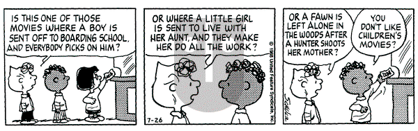 Peanuts on Tuesday July 26, 1988 Comic Strip