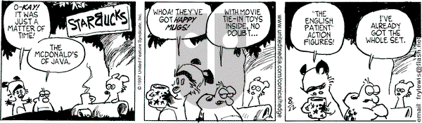 Over the Hedge on Friday August 22, 1997 Comic Strip