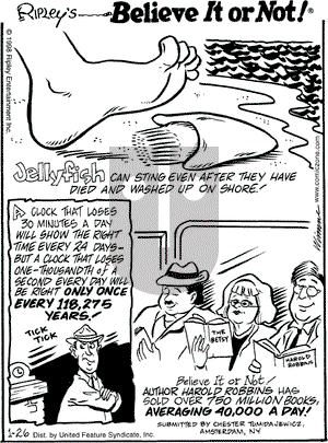 Ripley's Believe It or Not on Monday January 26, 1998 Comic Strip