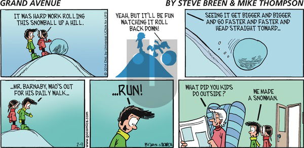 Grand Avenue on Sunday February 9, 2014 Comic Strip