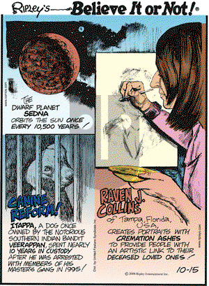 Ripley's Believe It or Not on Wednesday October 15, 2008 Comic Strip