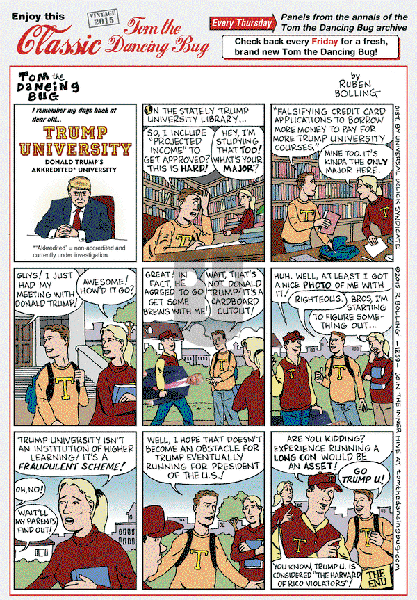 Tom the Dancing Bug on Thursday May 29, 2025 Comic Strip
