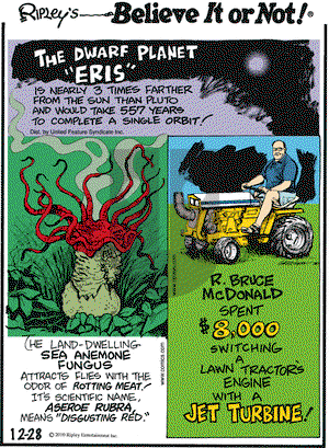 Ripley's Believe It or Not on Tuesday December 28, 2010 Comic Strip