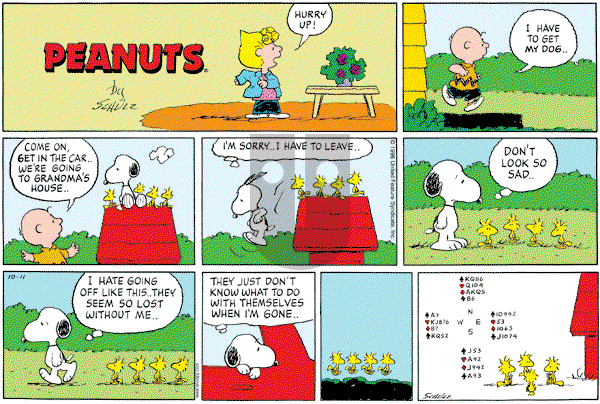 Peanuts - Sunday October 11, 1998 Comic Strip
