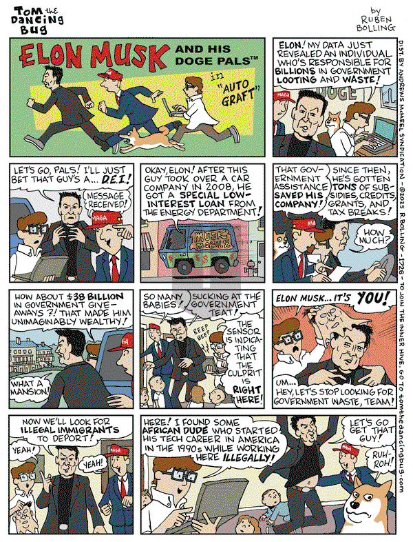 Tom the Dancing Bug on Friday March 14, 2025 Comic Strip