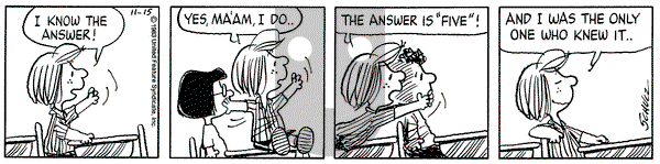 Peanuts - Tuesday November 15, 1983 Comic Strip