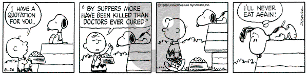 Peanuts on Tuesday August 26, 1986 Comic Strip