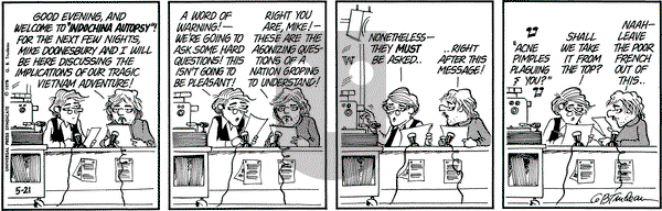 Doonesbury on Wednesday May 21, 1975 Comic Strip