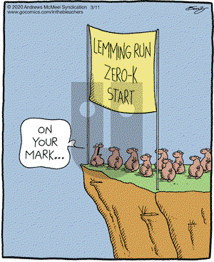 In the Bleachers on Wednesday March 11, 2020 Comic Strip
