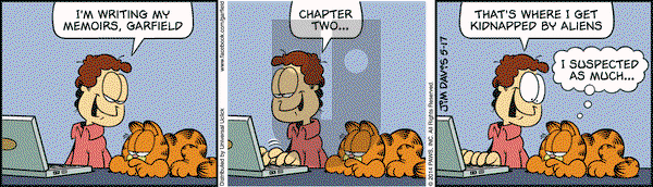 Garfield on Saturday May 17, 2014 Comic Strip