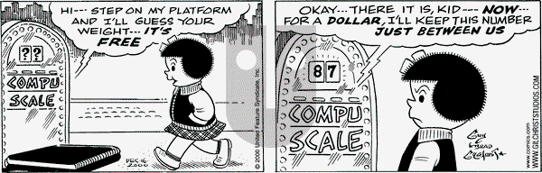 Nancy on Saturday December 16, 2000 Comic Strip