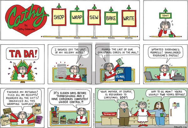 Cathy Classics on Sunday November 16, 2008 Comic Strip