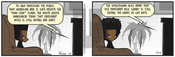 The Boondocks on Friday January 9, 2004 Comic Strip