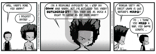 The Boondocks on Tuesday August 29, 2000 Comic Strip