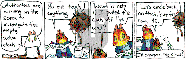 Breaking Cat News on Wednesday April 23, 2025 Comic Strip