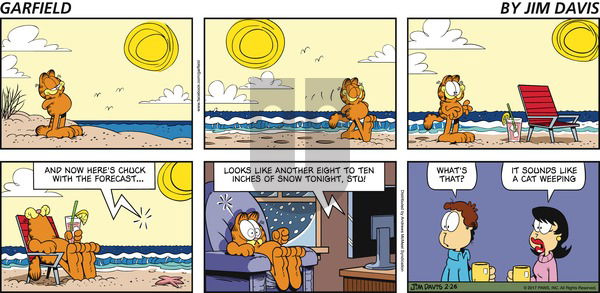 Garfield on Sunday February 26, 2017 Comic Strip