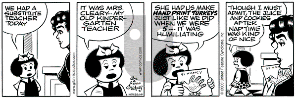 Nancy on Tuesday November 25, 2003 Comic Strip