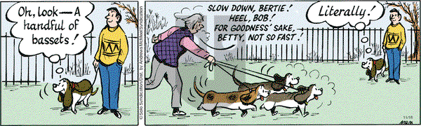 Fred Basset on Monday November 18, 2019 Comic Strip