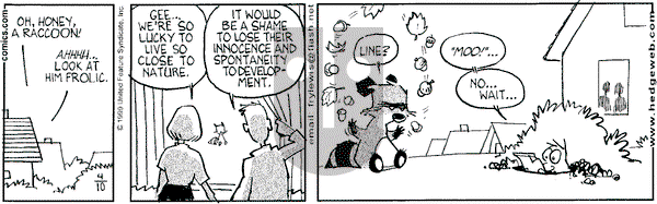 Over the Hedge on Saturday April 10, 1999 Comic Strip