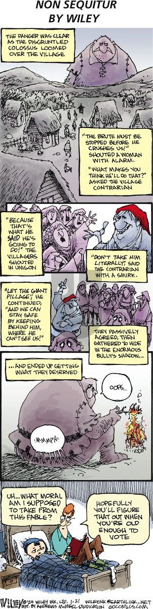 Non Sequitur - Sunday January 21, 2024 Comic Strip