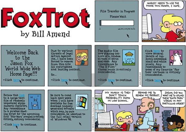 FoxTrot on Sunday May 17, 1998 Comic Strip