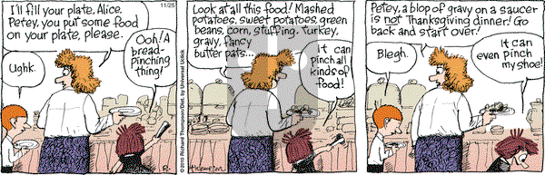 Cul de Sac on Wednesday November 25, 2015 Comic Strip