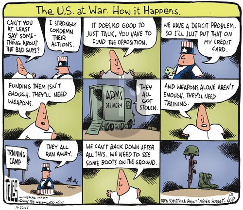 Tom Toles on Sunday November 22, 2015 Comic Strip