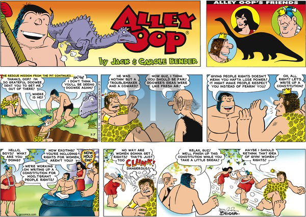 Alley Oop on Sunday July 7, 2013 Comic Strip