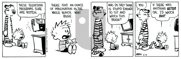 Calvin and Hobbes on Saturday February 4, 1989 Comic Strip
