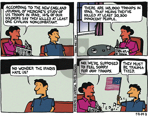 Ted Rall on Saturday July 10, 2004 Comic Strip