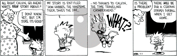 Calvin and Hobbes - Friday June 3, 2022 Comic Strip