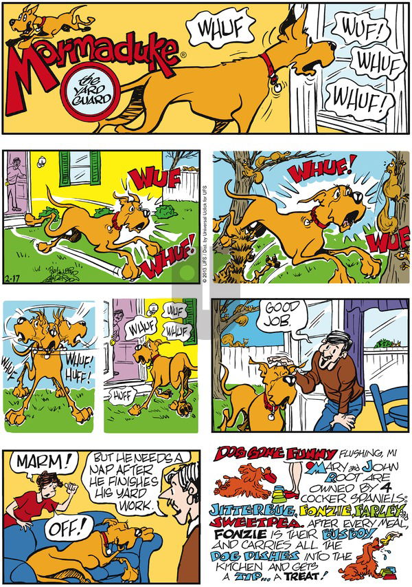 Marmaduke on Sunday February 17, 2013 Comic Strip