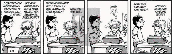 Doonesbury on Monday May 19, 1986 Comic Strip
