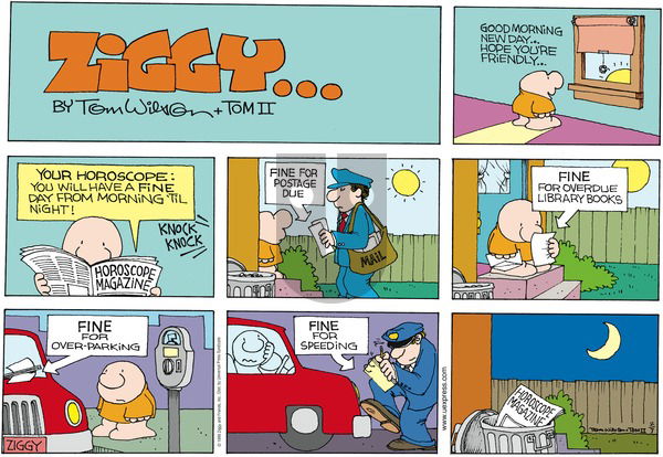 Ziggy on Sunday February 7, 1999 Comic Strip