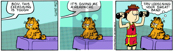 Garfield on Friday November 18, 1988 Comic Strip