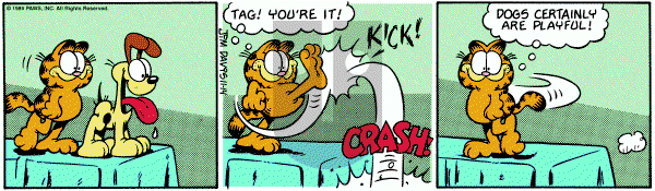 Garfield on Tuesday November 14, 1989 Comic Strip