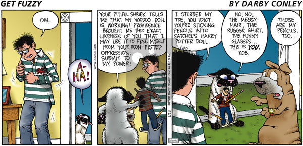 Get Fuzzy on Sunday January 13, 2002 Comic Strip