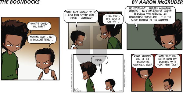 The Boondocks on Sunday September 10, 2000 Comic Strip