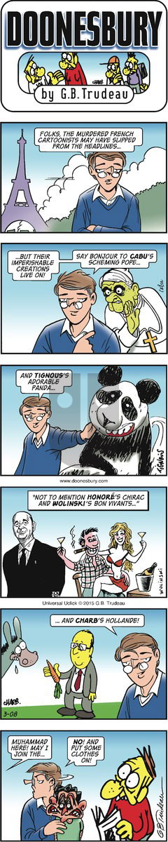 Doonesbury - Sunday March 8, 2015 Comic Strip