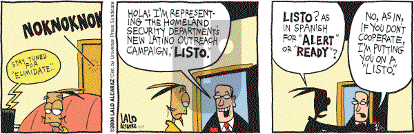 La Cucaracha on Monday January 1, 2007 Comic Strip