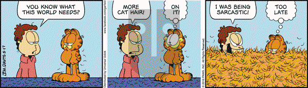 Garfield on Tuesday May 17, 2016 Comic Strip