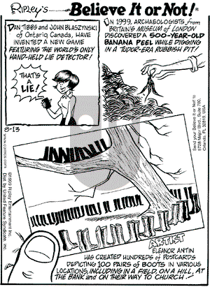 Ripley's Believe It or Not on Friday August 13, 1999 Comic Strip