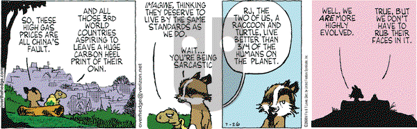Over the Hedge on Saturday July 26, 2008 Comic Strip